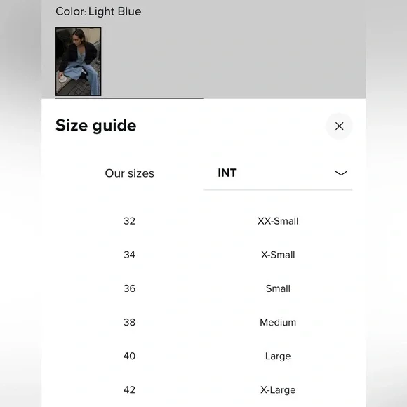 NA-KD Cotton Wide Low Waist Light Blue Jeans size US- 10(L), EU-40 - Picture 9 of 10